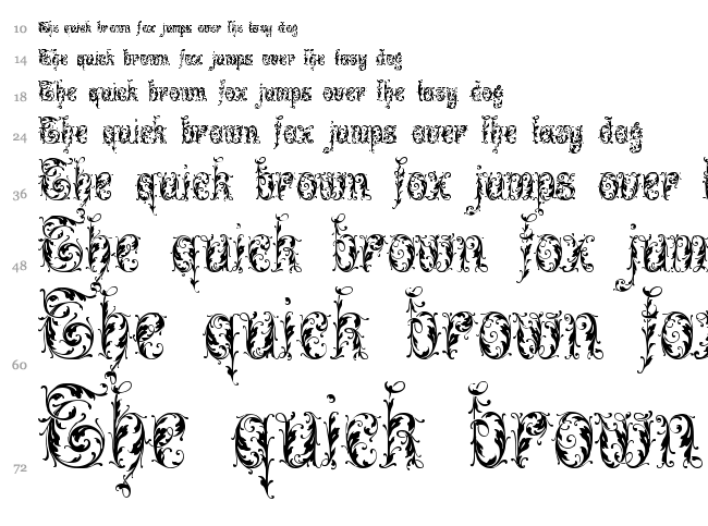 Leafy font waterfall